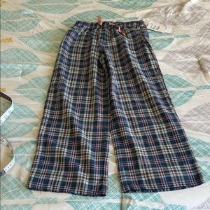 Nordstrom Kids Checkered Pajama Bottoms - Navy and Pink